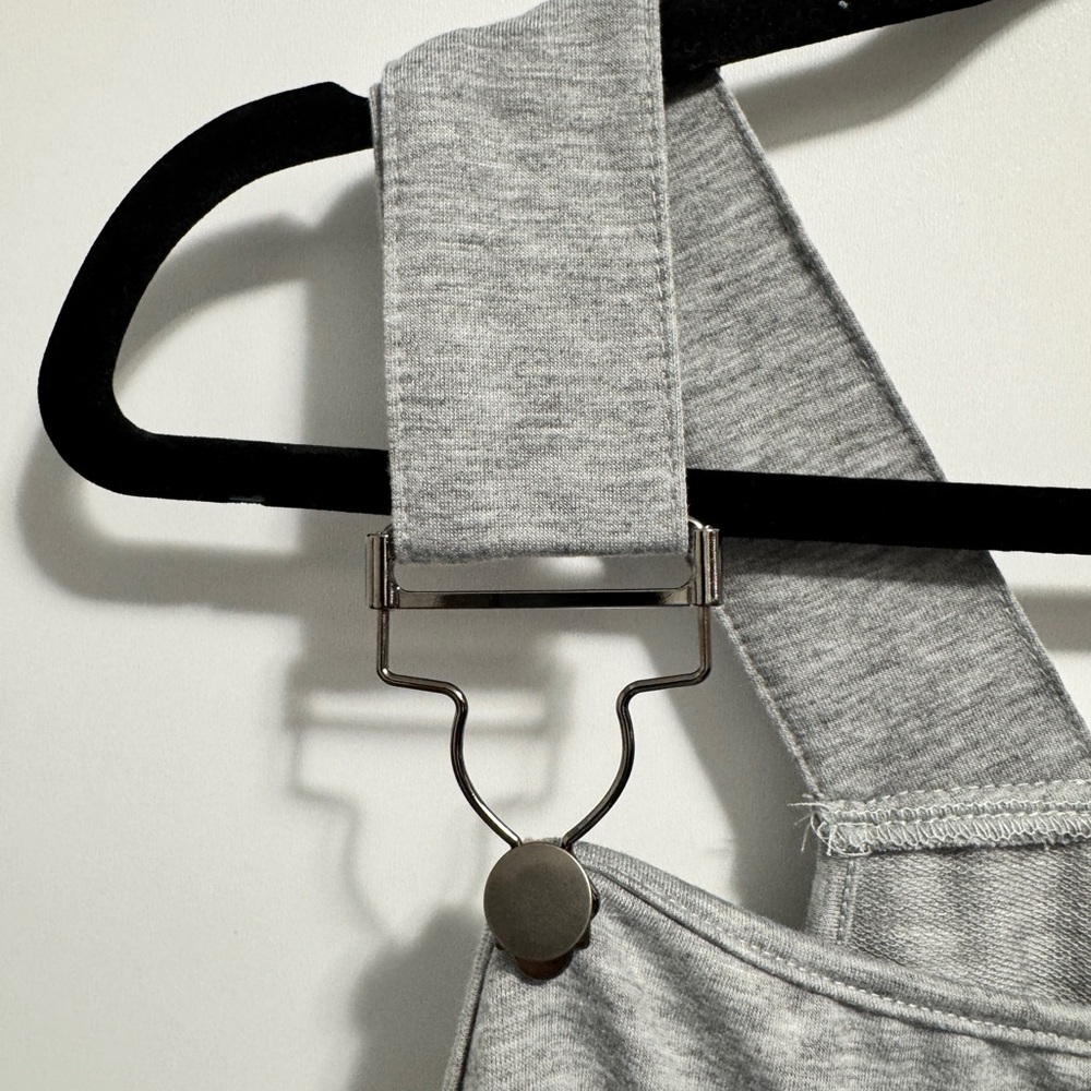 BloomChic Gray Drawstring Overall Shorts - Picture 8 of 11